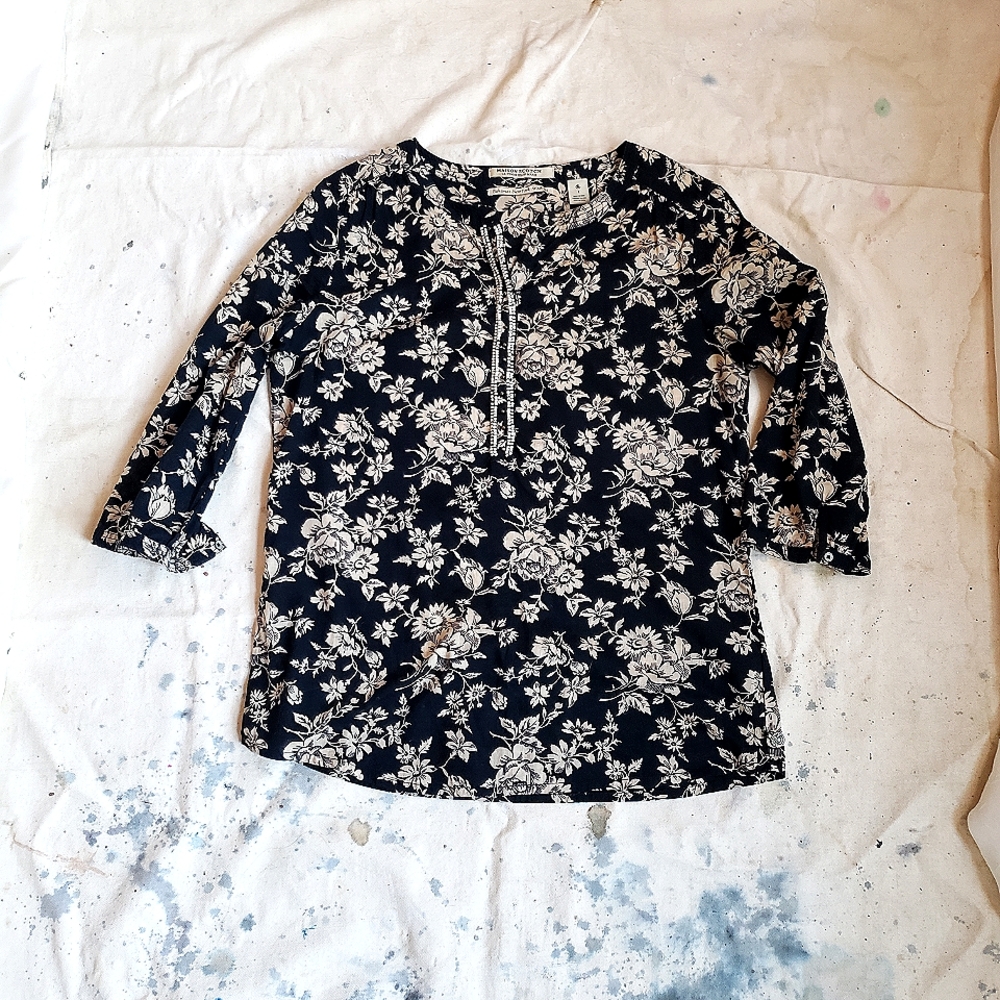Maisn Scotch linen cotton blouse